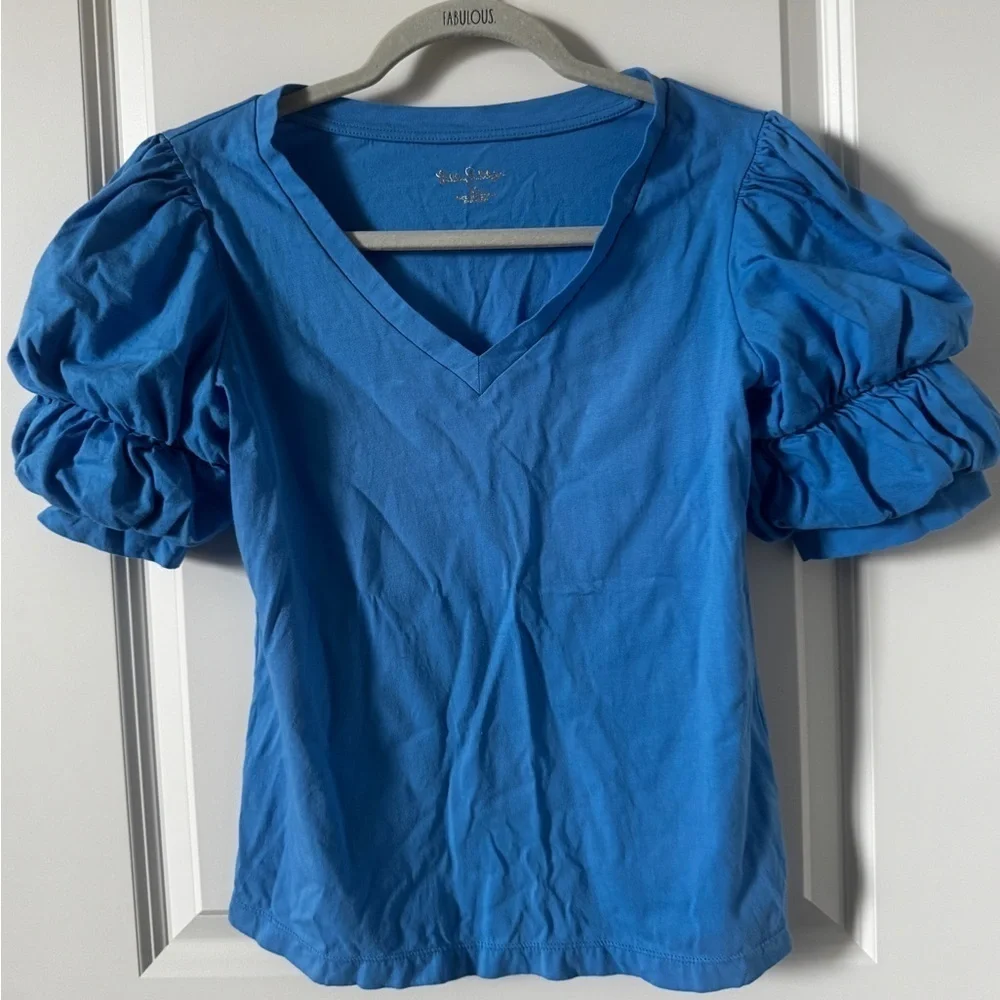 NWOT Lilly Pulitzer Dicola Top Boca Blue Size XS